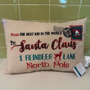 Ashland Holiday Pillow with Red and Blue Accents